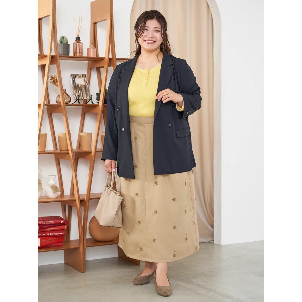 【Sasaki Mikiコラボ】フラワー刺繍ナロースカート20