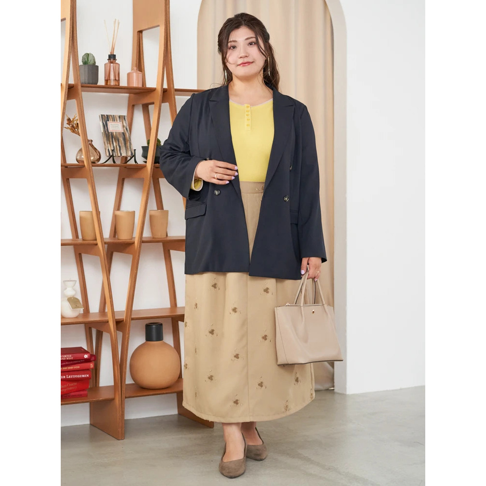 【Sasaki Mikiコラボ】フラワー刺繍ナロースカート22