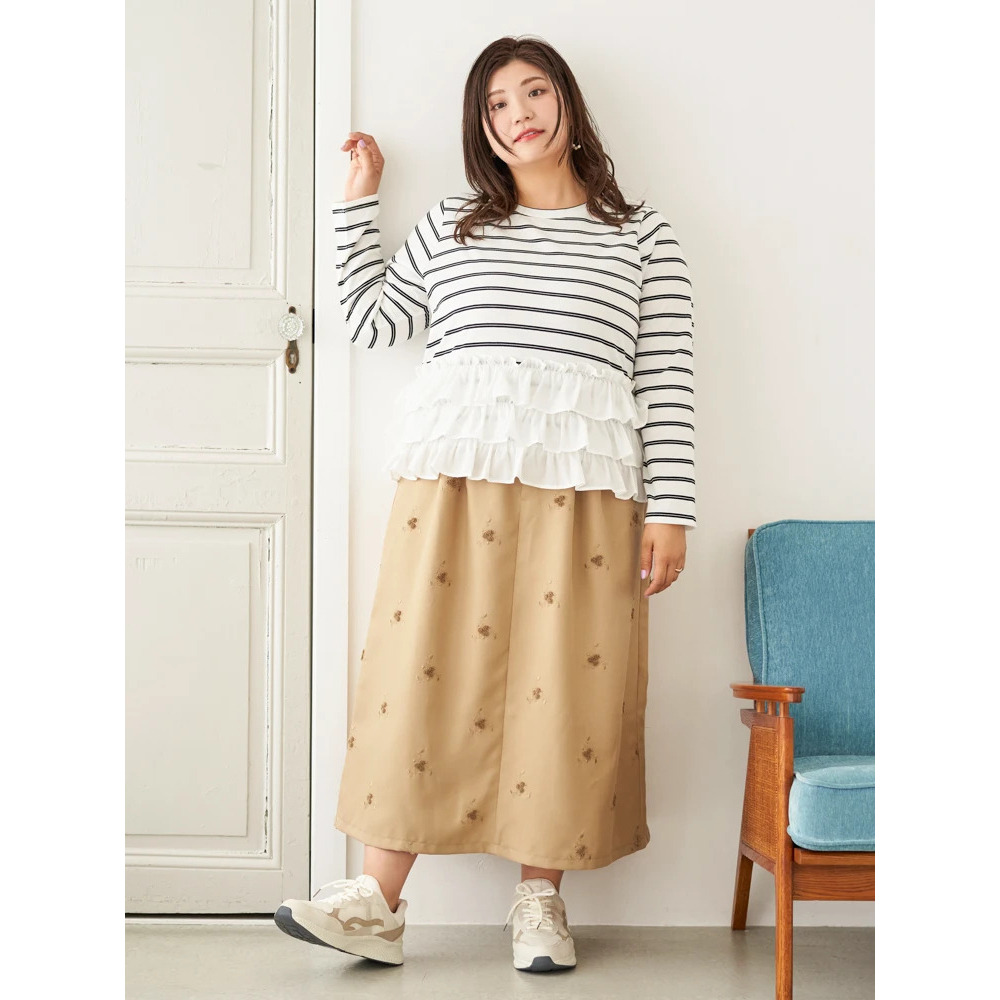 【Sasaki Mikiコラボ】フラワー刺繍ナロースカート23