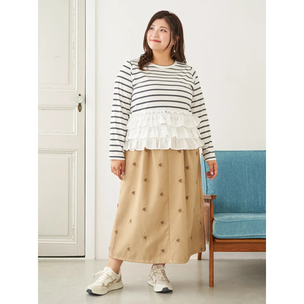 【Sasaki Mikiコラボ】フラワー刺繍ナロースカート24