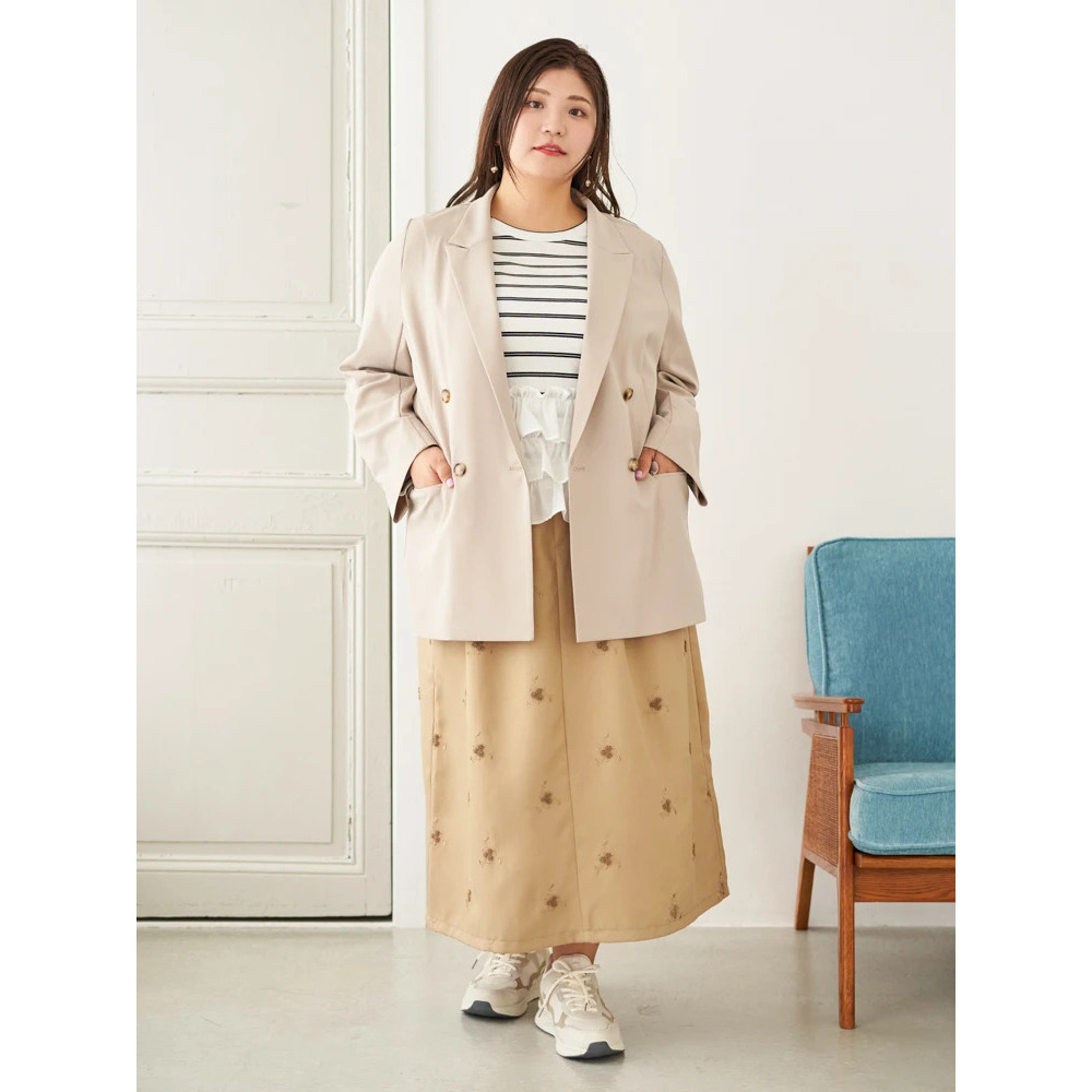 【Sasaki Mikiコラボ】フラワー刺繍ナロースカート27