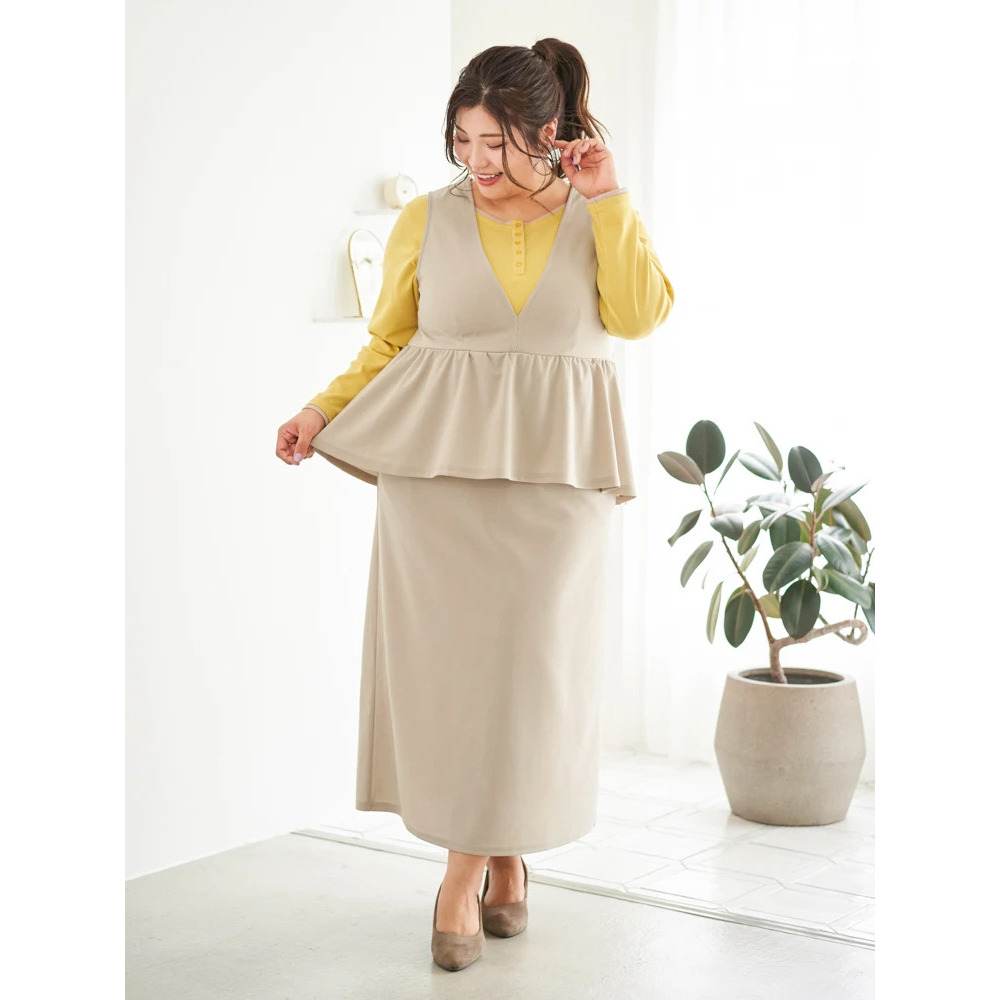 【Sasaki Mikiコラボ】ペプラムジャンパースカート