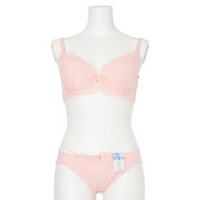 [D85-H95］フェミニンレースブラ＆ショーツ(モールドカップ)