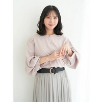 [2WAYスリーブ]ノーカラーシャツ