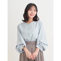 [2WAYスリーブ]ノーカラーシャツ