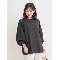 [2WAYスリーブ]ノーカラーシャツ