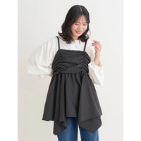 [2WAYスリーブ]ノーカラーシャツ