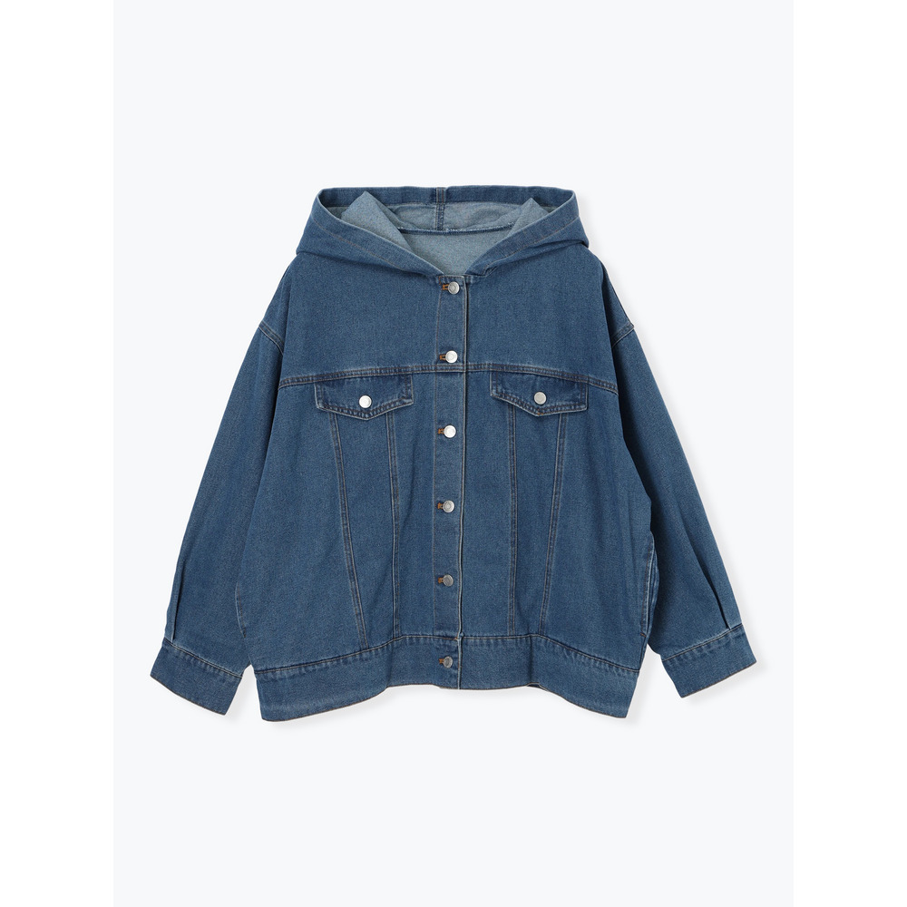 フード付きデニムジャケット