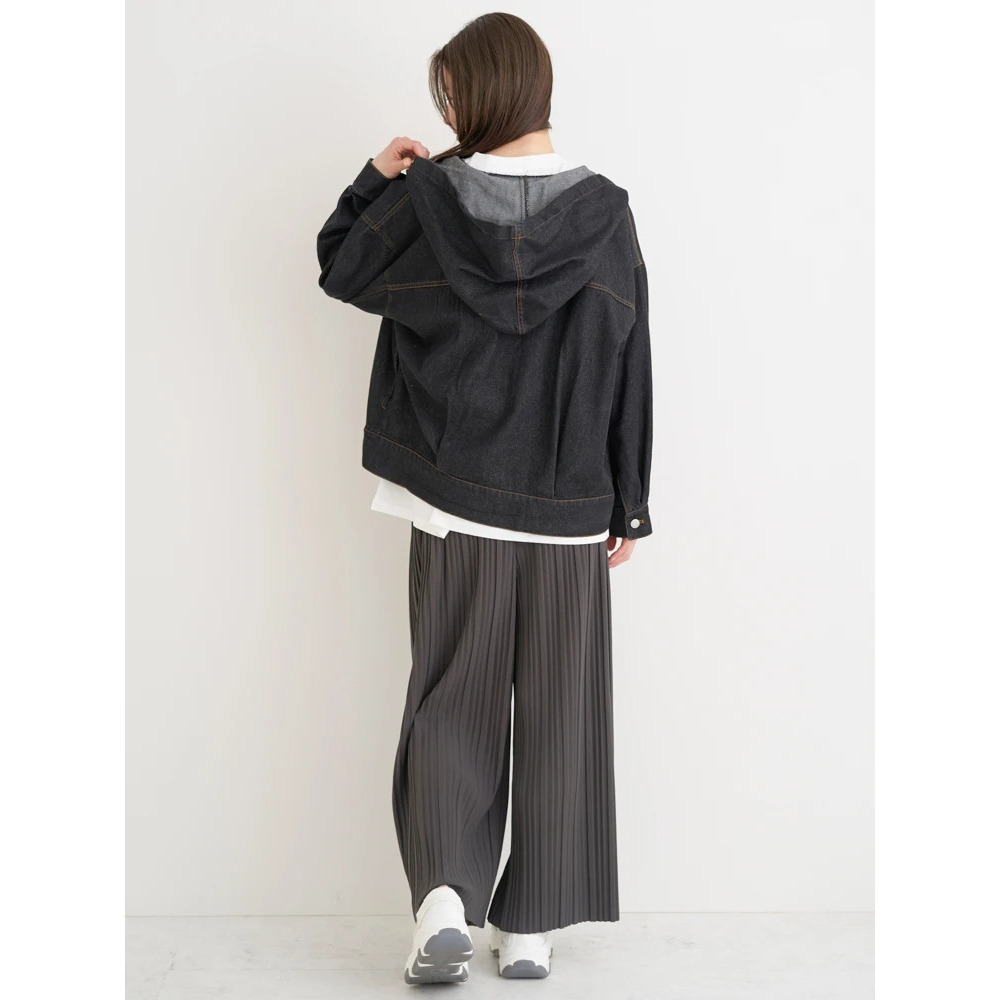 フード付きデニムジャケット16