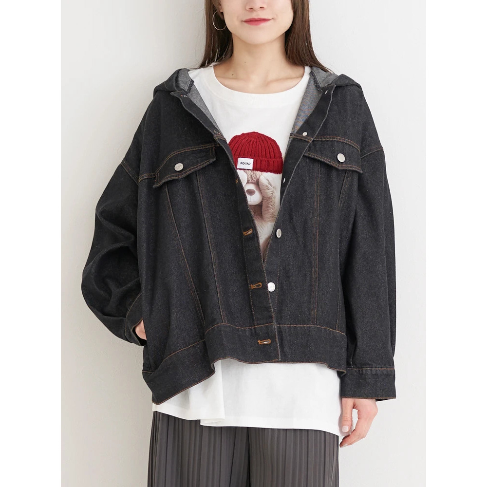 フード付きデニムジャケット8