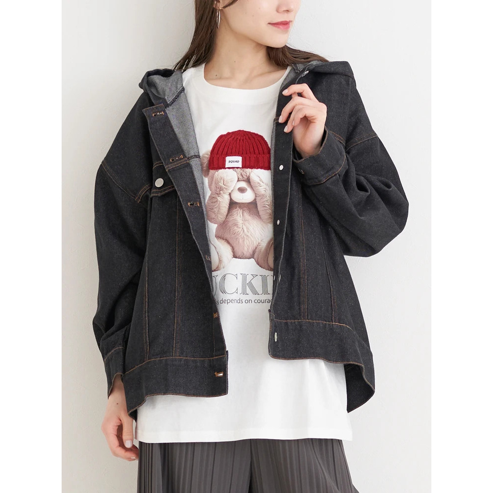 フード付きデニムジャケット9