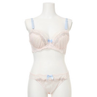 [D85-H95］ケミカルレースブラ＆ショーツ(バイリーンカップ)