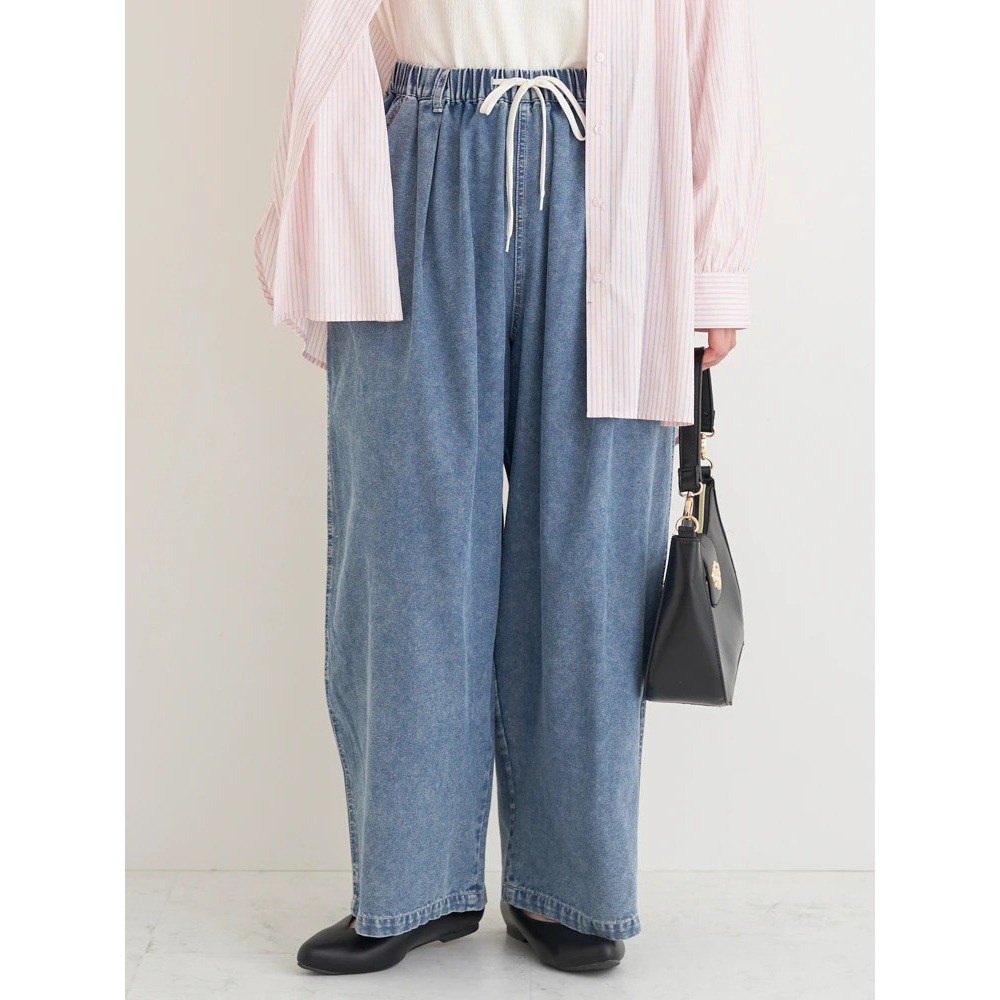 デニムイージーワイドパンツ
