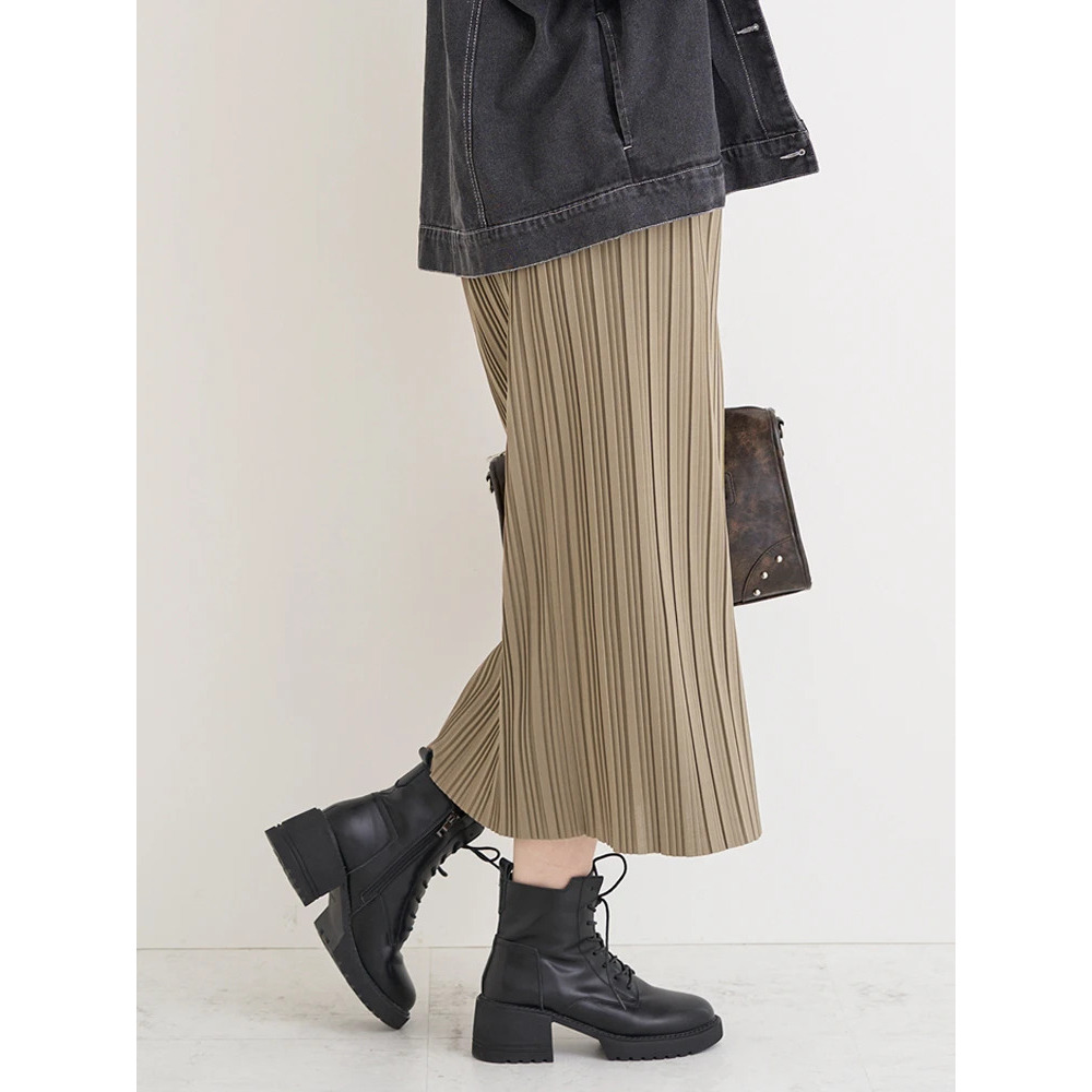 プリーツナロースカート3