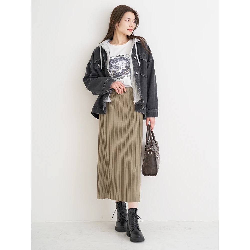プリーツナロースカート5