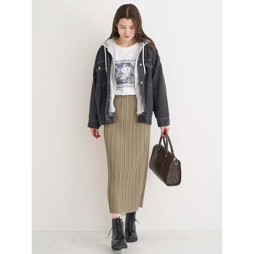 プリーツナロースカート7