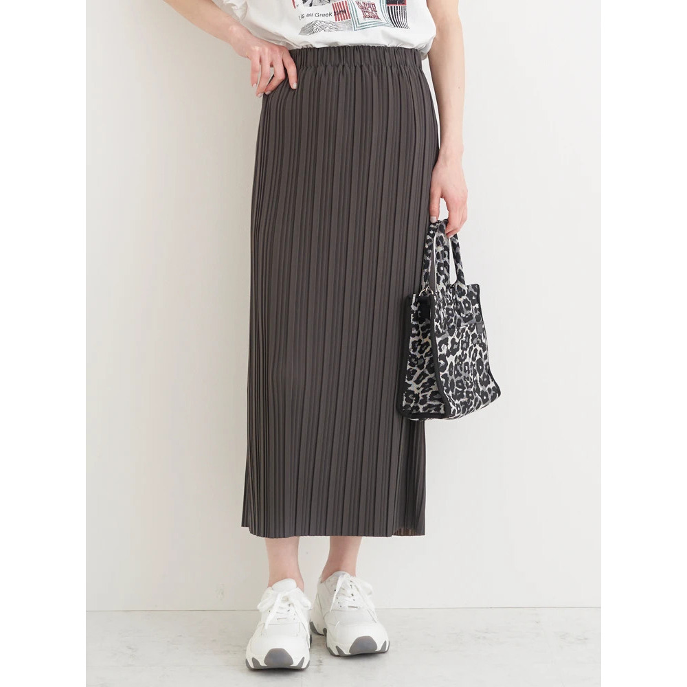 プリーツナロースカート1