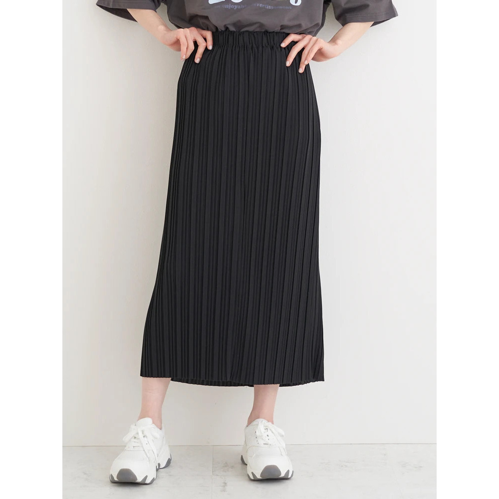 プリーツナロースカート1