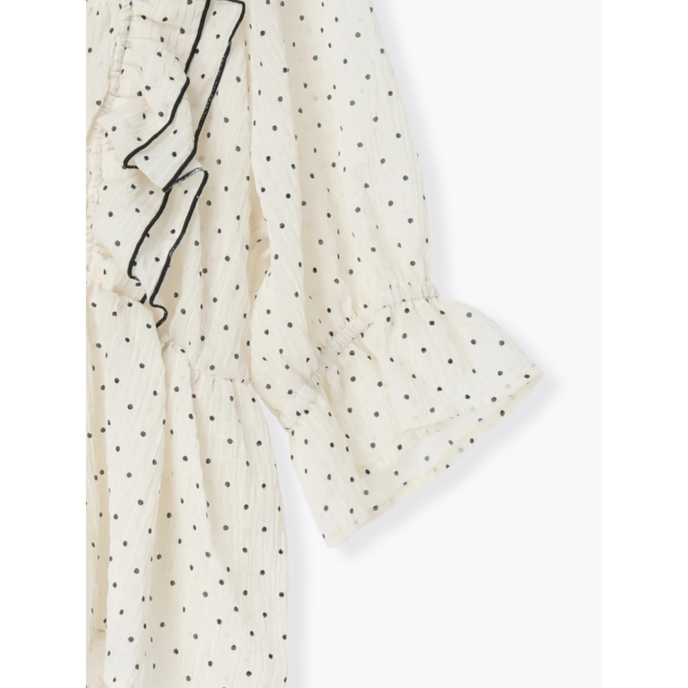 【WEB限定】シアーシャーリングフリルブラウス(無地・ドット柄)19