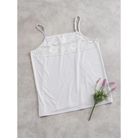 【接触冷感】ワイドレースキャミソール