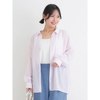 [SET]ストライプ柄シアーシャツ×タンクトップ