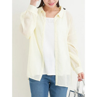 [SET]ストライプ柄シアーシャツ×タンクトップ