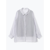 [SET]ストライプ柄シアーシャツ×タンクトップ