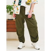 裾タックカーゴパンツ