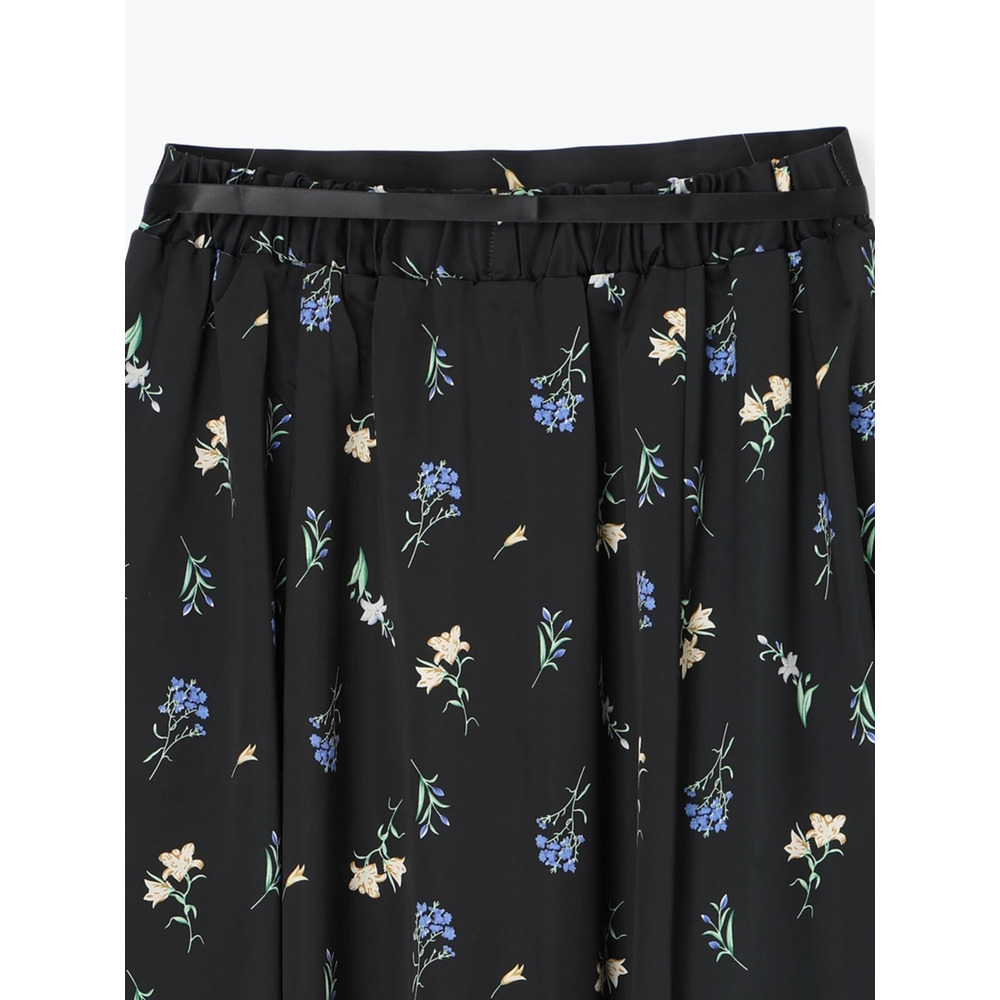 サテンリボン花柄プリントスカート6