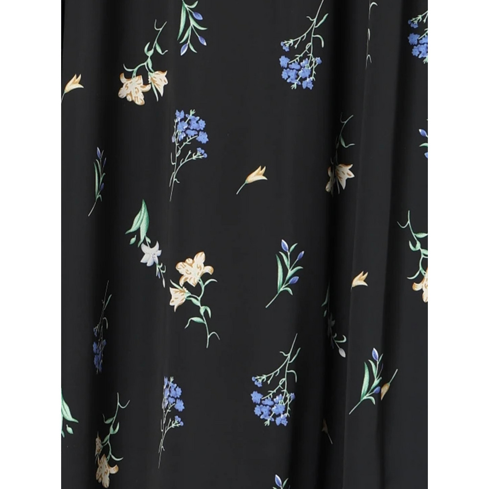 サテンリボン花柄プリントスカート7