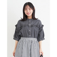 デニムフリルシャツ