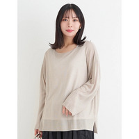 [SET]リネンライクラメ入りニットプルオーバー×タンクトップ