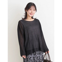 [SET]リネンライクラメ入りニットプルオーバー×タンクトップ