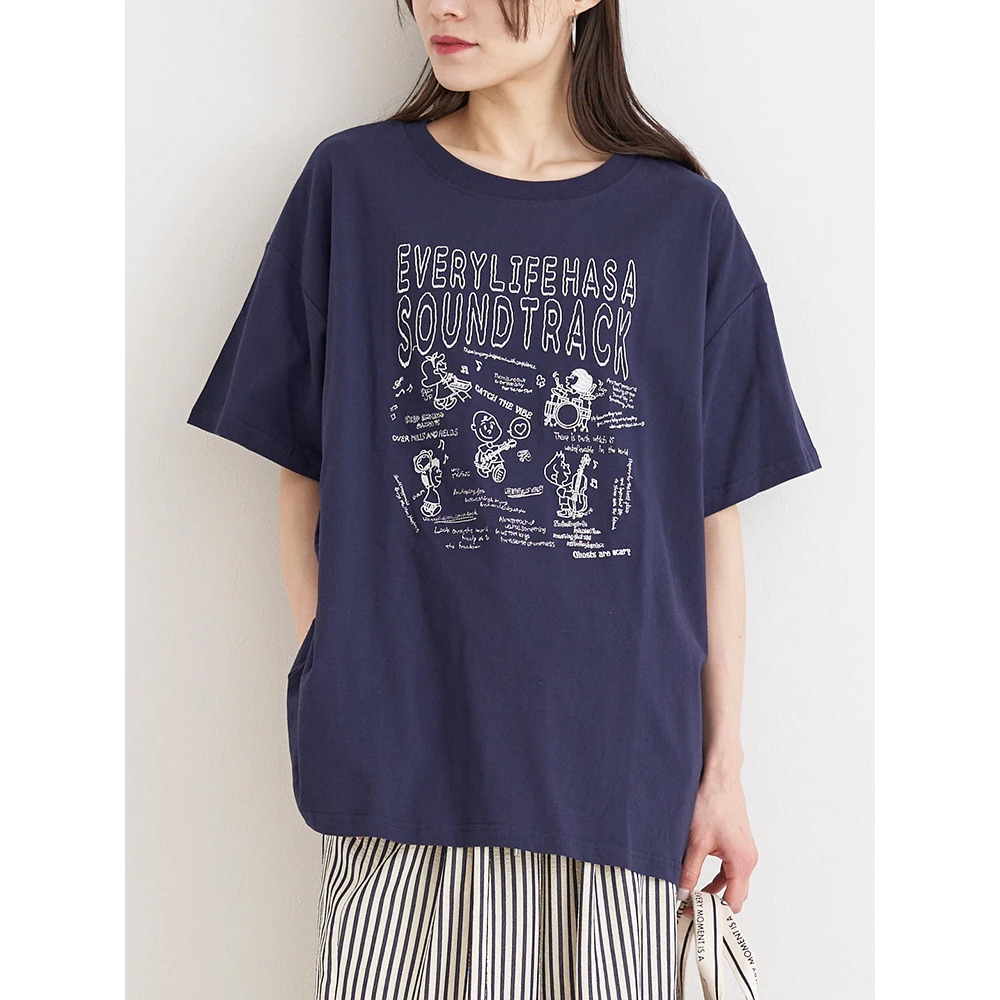 手書き風刺繍Tシャツ1