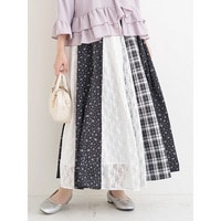 異素材切り替えスカート