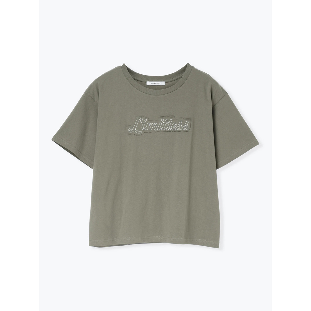 【接触冷感】ロゴ刺繍Tシャツ