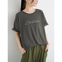【接触冷感】ロゴ刺繍Tシャツ