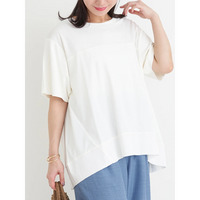 【接触冷感】異素材切り替えトップス