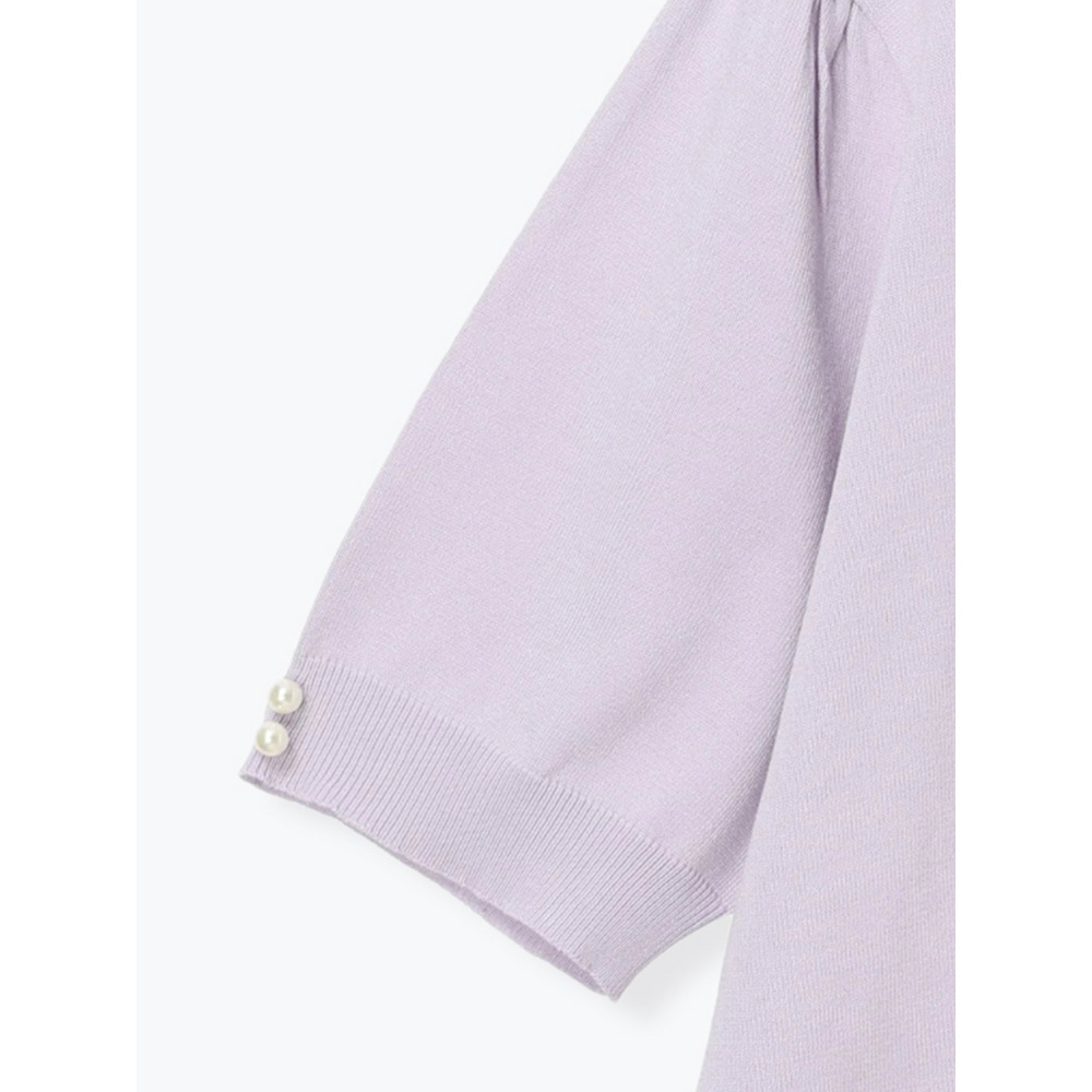 【抗ピル】リネンライクレース襟ニットトップス27