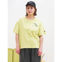 【接触冷感】ランダムロゴ刺繍Tシャツ