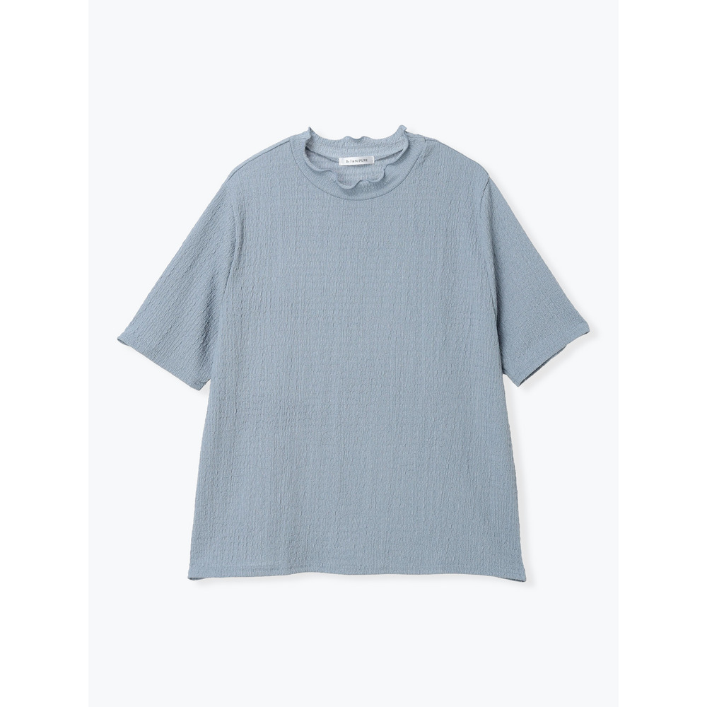 カットシャーリングプチハイネックトップス1