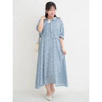 [SET]花柄ジャガードシャツ×キャミワンピース