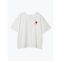 【接触冷感】ハート×ロゴ刺繍Tシャツ