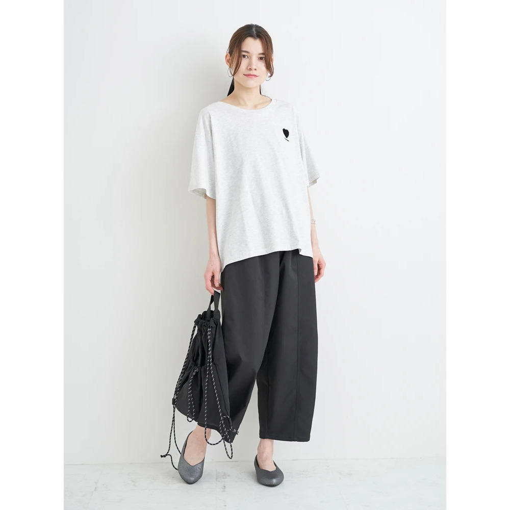 【接触冷感】ハート×ロゴ刺繍Tシャツ15