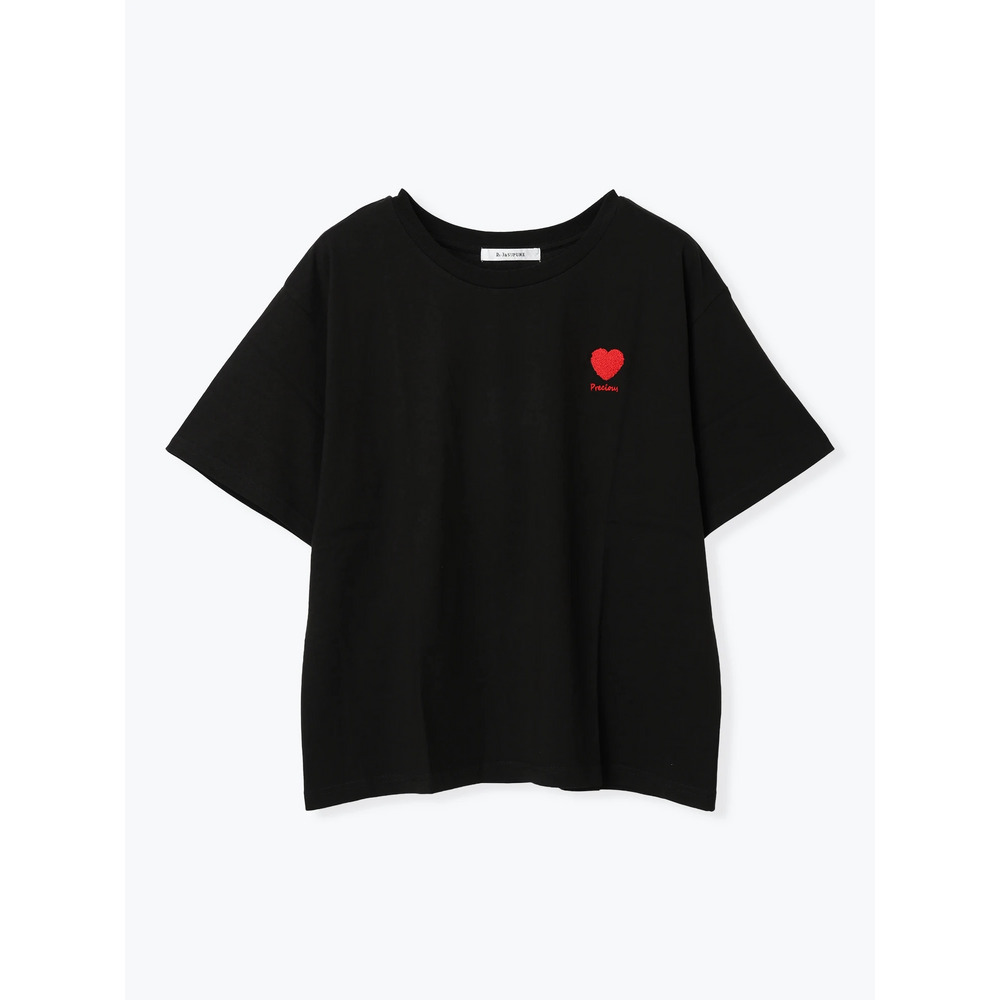【接触冷感】ハート×ロゴ刺繍Tシャツ22