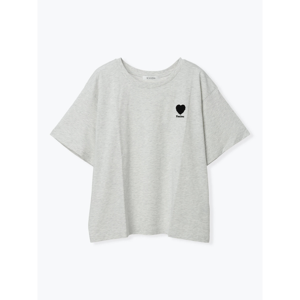 【接触冷感】ハート×ロゴ刺繍Tシャツ24