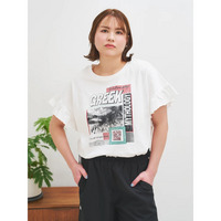 袖フリルバンドTシャツ