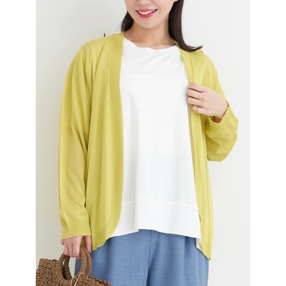 【接触冷感】ラメニットトッパーカーディガン