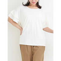 【接触冷感】袖2段フリルトップス