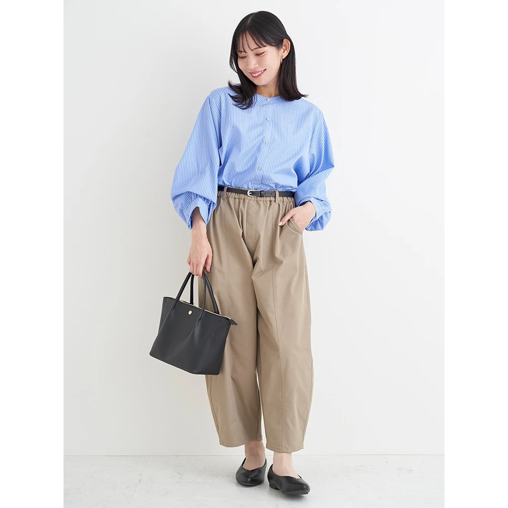 【接触冷感】ベルト付きバレルパンツ17